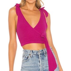 lover and friends pink crop tank
